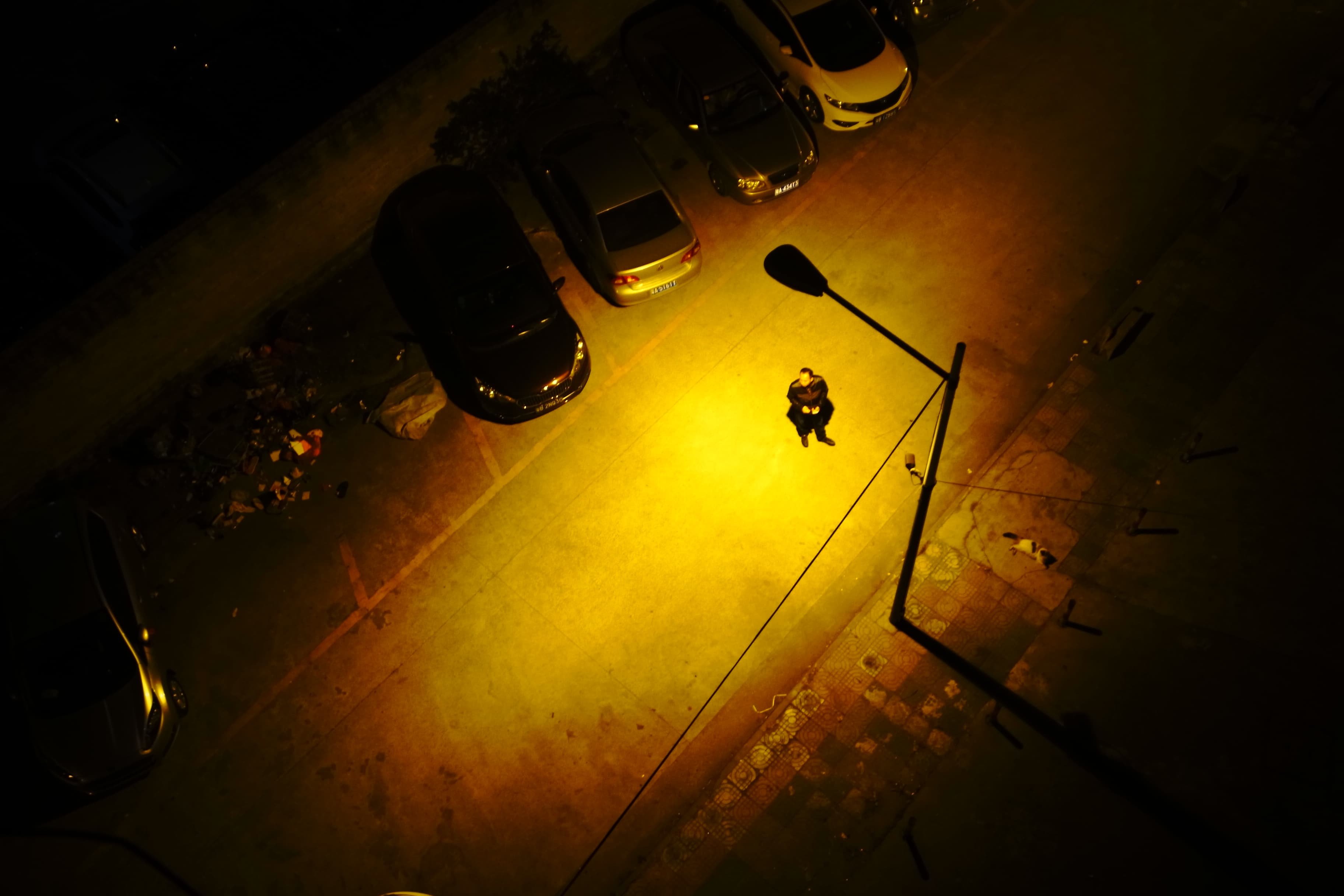 Looking down from my apartment