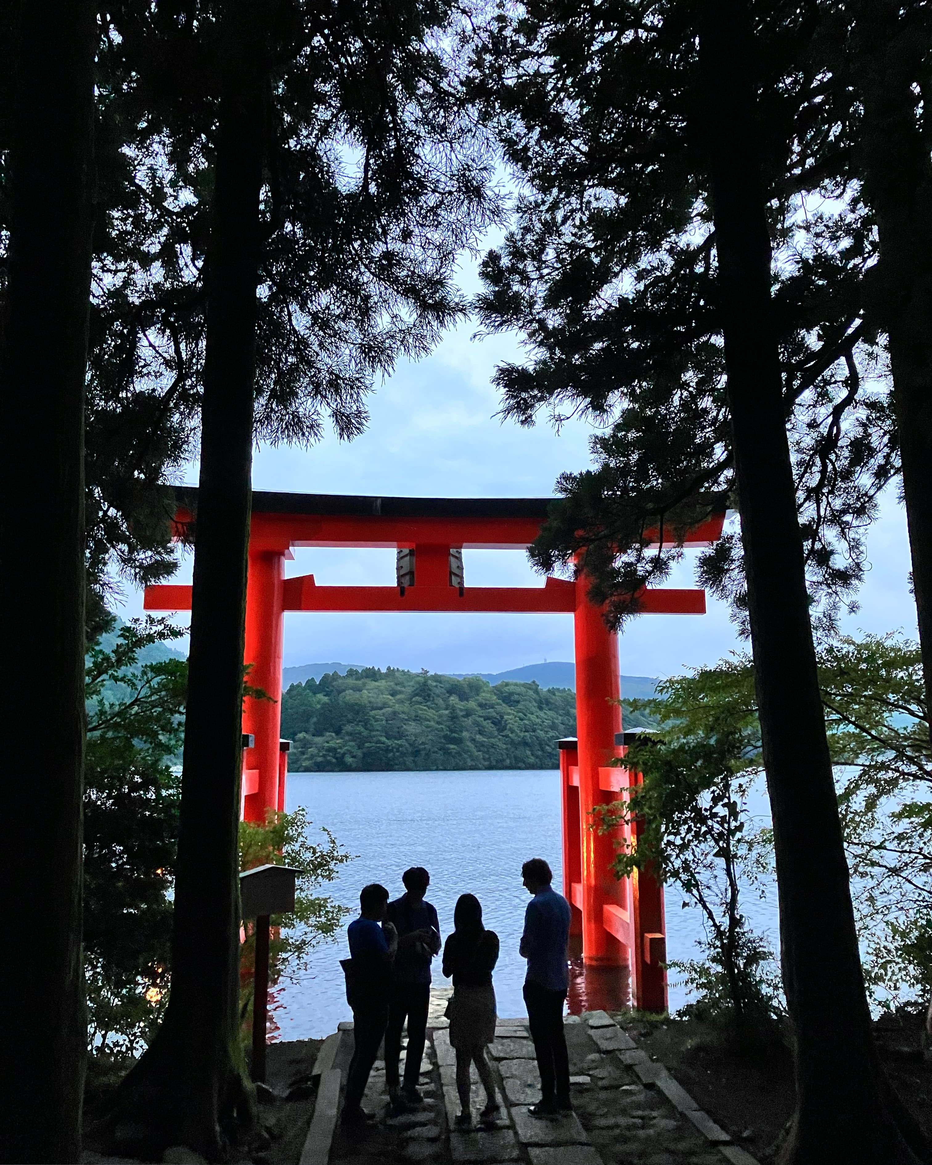 Torii Gate over Water at Hakone